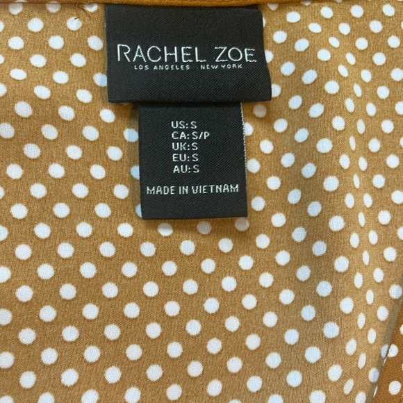 𝅺rachel Zoe Polka Dot Long Sleeve Button Up Blouse Size S - Picture 3 of 7